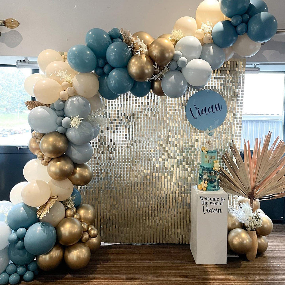 121pcs metallic latex balloons suitable for wedding arches, baby showers