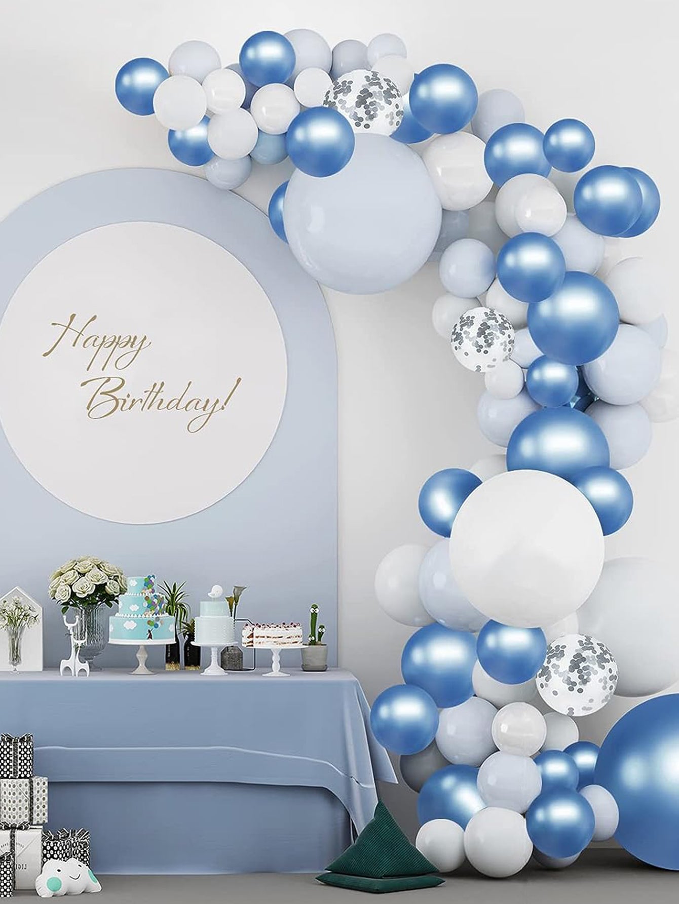 122pcs Latex balloon set for birthday paty