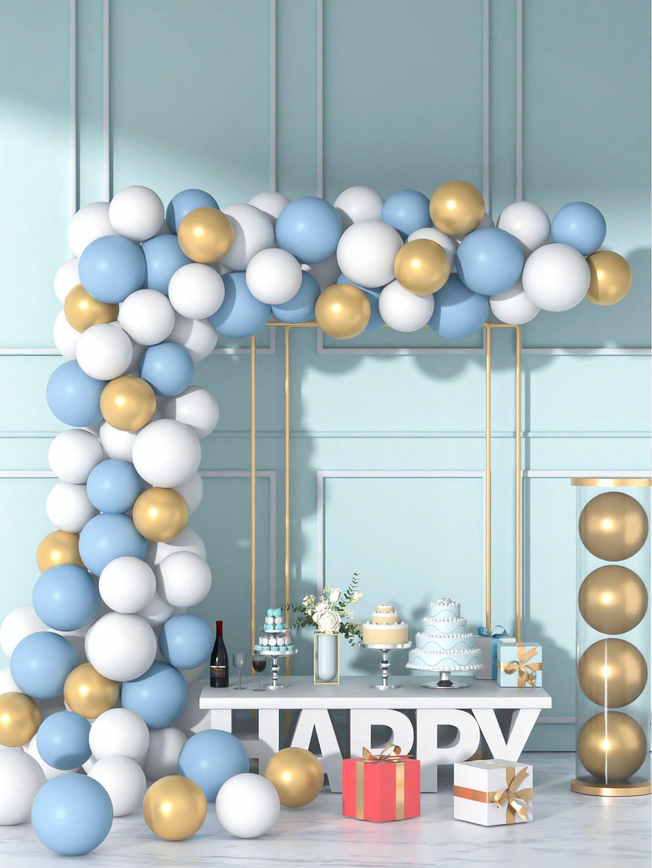 111pcs latex balloon set suitable for birthday party decorations