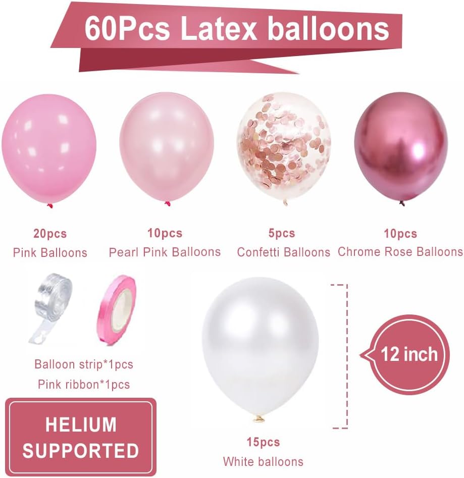 60pcs Latex balloon set for party