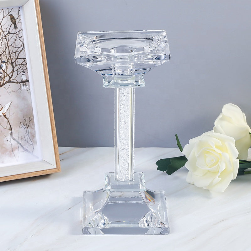 1 pcs crystal glass candlestick, restaurant party decoration, home decoration, room decoration, wedding decoration, desktop decoration