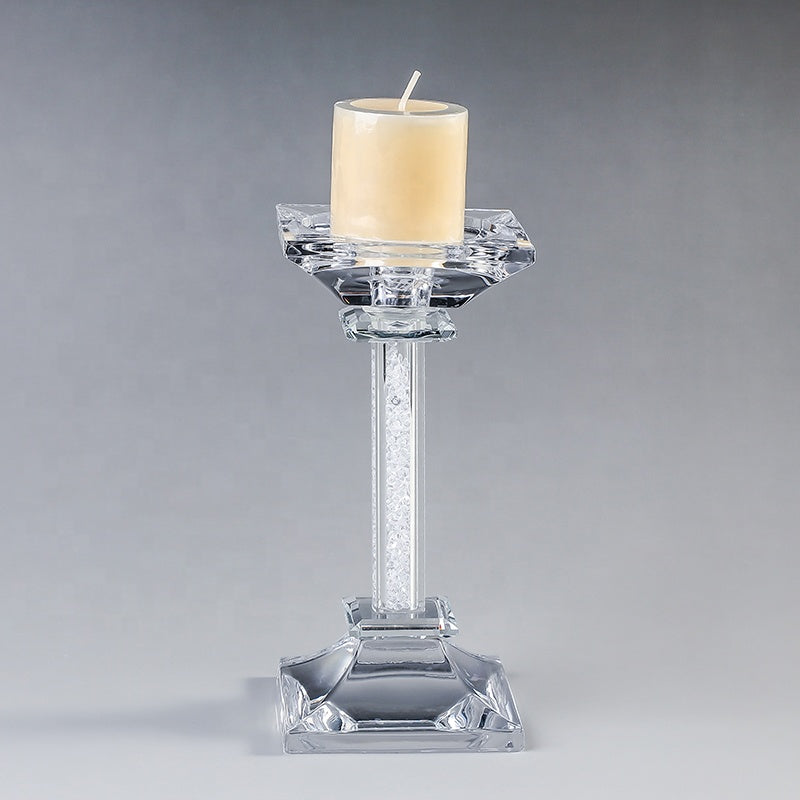 1 pcs crystal glass candlestick, restaurant party decoration, home decoration, room decoration, wedding decoration, desktop decoration