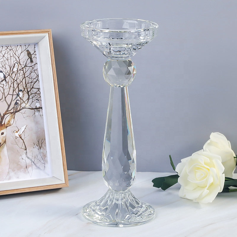 1PCS crystal glass candle holder, restaurant party decoration, home room decoration, wedding desktop decoration, aromatherapy gifts