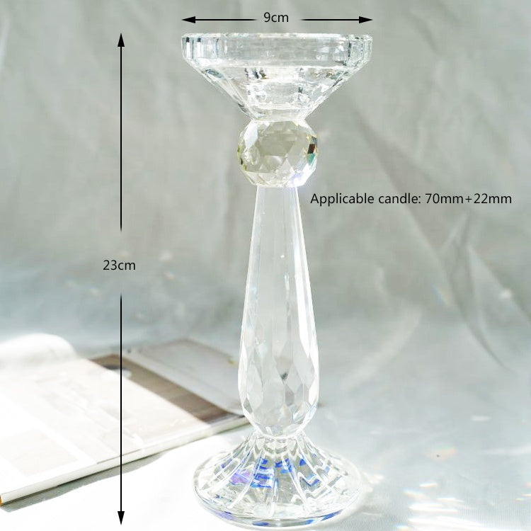 1PCS crystal glass candle holder, restaurant party decoration, home room decoration, wedding desktop decoration, aromatherapy gifts