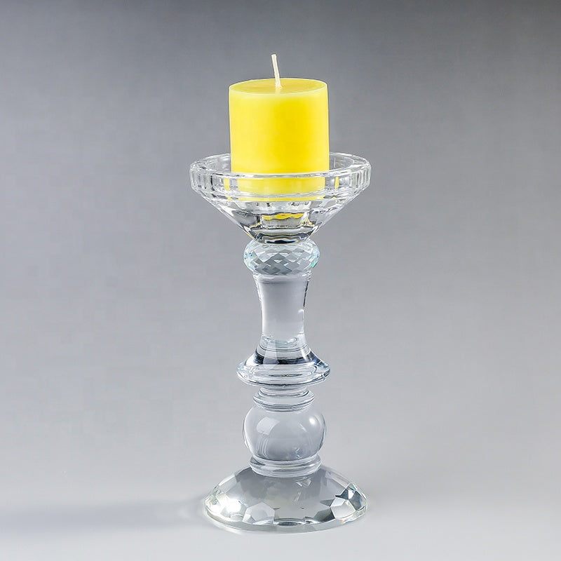 1pcs simple glass candlestick, household long rod candlestick, wedding coffee table aromatherapy candlestick, creative home decoration, dating Valentine's Day table candle base