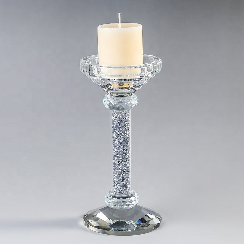 1 Simple Glass Candlestick Romantic Wedding Family Aromatherapy Candle Holder Decoration Wedding Decoration Desktop Decoration Hanukkah Bandar Decoration